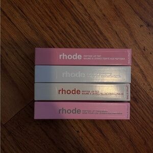 RHODE Lip Balm & Gloss Set - Pink, White, Cream